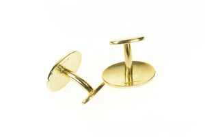 18K Tiffany & Co. Oval HGS Monogram Classic Cuff Links Yellow Gold