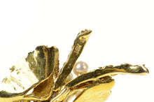 Load image into Gallery viewer, 14K 1960&#39;s Ornate Pearl Branch Floral Statement Pin/Brooch Yellow Gold