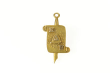 Load image into Gallery viewer, 10K Kappa Delta Pi Fraternity Scroll Pin/Brooch Yellow Gold