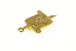 10K Kappa Delta Pi Fraternity Scroll Pin/Brooch Yellow Gold