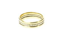 Load image into Gallery viewer, 14K Two Tone Art Deco Classic Wedding Band Ring Size 5 Yellow Gold