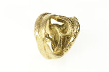 Load image into Gallery viewer, 18K Ornate Coiled Snake Dragon Serpent Statment Ring Size 7.25 Yellow Gold