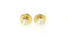 Load image into Gallery viewer, 14K 8.0mm Fancy Classic Pearl Set (2x) Lapel Pin/Brooch Yellow Gold