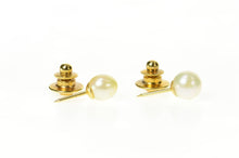 Load image into Gallery viewer, 14K 8.0mm Fancy Classic Pearl Set (2x) Lapel Pin/Brooch Yellow Gold