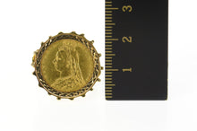 Load image into Gallery viewer, 9K 1892 1/2 Sovereign Victoria Jubilee Coin Ring Size 7.25 Yellow Gold