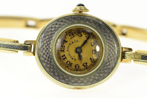 Art Deco Spaulding & Co. Enamel Detail Women's Watch