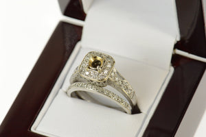 18K Classic Diamond Engagement Set Setting Ring Size 8.75 White Gold