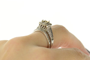 18K Classic Diamond Engagement Set Setting Ring Size 8.75 White Gold