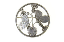 Load image into Gallery viewer, Sterling Silver Georg Jensen Butterfly Flower Ornate Round 783 Pin/Brooch