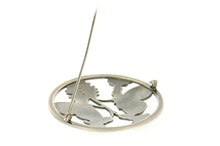 Load image into Gallery viewer, Sterling Silver Georg Jensen Butterfly Flower Ornate Round 783 Pin/Brooch