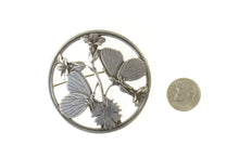 Load image into Gallery viewer, Sterling Silver Georg Jensen Butterfly Flower Ornate Round 783 Pin/Brooch