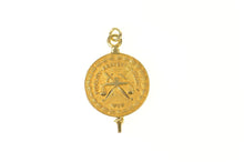 Load image into Gallery viewer, 10K FBI 20 Years Service Fidelity Bravery Integrity Pendant/Pin Yellow Gold