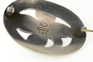 Sterling Silver Georg Jensen Ornate Moonstone Leaf Swirl 138 Pin/Brooch