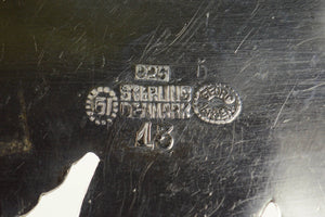 Sterling Silver Georg Jensen Ornate Oval Carnelian Elaborate 13 Pin/Brooch