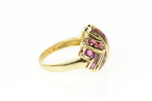 Load image into Gallery viewer, 14K Criss Cross Pink Tourmaline Channel Statement Ring Size 6 Yellow Gold