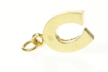 Load image into Gallery viewer, 14K Retro 1960&#39;s Textured Horse Shoe Lucky Charm/Pendant Yellow Gold