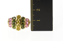 Load image into Gallery viewer, 10K Graduated Yellow &amp; Pink Topaz Tourmaline Ring Size 8 Yellow Gold