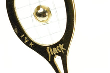 Load image into Gallery viewer, 14K 3D Tennis Racket Ornate Articulated Diamond Pendant Yellow Gold