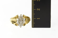 Load image into Gallery viewer, 14K Marquise Diamond Cluster Classic Statement Ring Size 8.75 Yellow Gold