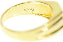 Load image into Gallery viewer, 18K 0.46 Ctw Princess Diamond Squared Men&#39;s Ring Size 10.25 Yellow Gold