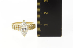 10K Marquise Traditional Classic Travel Engagement Ring Size 8 Yellow Gold