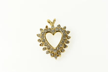 Load image into Gallery viewer, 14K Diamond Halo Classic Heart Love Symbol Pendant Yellow Gold