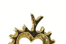Load image into Gallery viewer, 14K Diamond Halo Classic Heart Love Symbol Pendant Yellow Gold