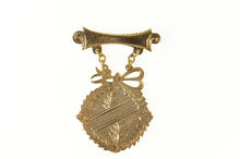 Load image into Gallery viewer, 10K Victorian Etched De La Salle 1st Prize Medal Pin/Brooch Yellow Gold