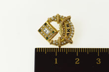 Load image into Gallery viewer, 14K Alpha Kappa Kappa Victorian Seed Pearl Lapel Pin/Brooch Yellow Gold