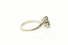 Load image into Gallery viewer, 14K Retro 1960&#39;s Syn. Ruby Bypass Statement Ring Size 8.25 White Gold