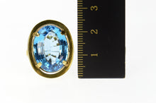 Load image into Gallery viewer, 14K 1940&#39;s 16.75 Ct Blue Topaz Cocktail Ring Size 7.25 Yellow Gold
