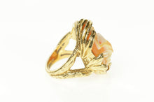 Load image into Gallery viewer, 14K Ornate Carved Lady Shell Cameo Statement Ring Size 5.75 Yellow Gold