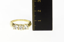 Load image into Gallery viewer, 10K Three Stone Classic Travel Engagement Ring Size 8 Yellow Gold