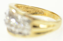 Load image into Gallery viewer, 10K Graduated Tiered Row CZ Statement Band Ring Size 9 Yellow Gold