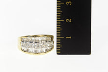 Load image into Gallery viewer, 10K Graduated Tiered Row CZ Statement Band Ring Size 9 Yellow Gold
