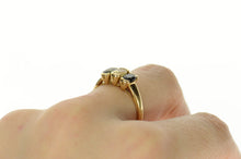 Load image into Gallery viewer, 10K 1.48 Ctw Yellow Blue &amp; Green Sapphire Ring Size 8.25 Yellow Gold