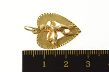 Load image into Gallery viewer, 14K 1960&#39;s Retro Cupid Heart Valentine Motif Charm/Pendant Yellow Gold