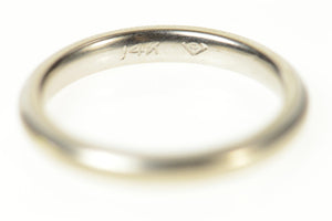 14K 2.6mm Classic Simple Milgrain Wedding Band Ring Size 5 White Gold