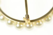 Load image into Gallery viewer, 14K Retro Pearl Circle Classic Statement Pin/Brooch Yellow Gold