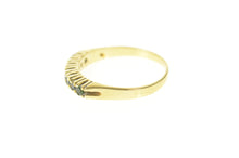 Load image into Gallery viewer, 18K Seven Emerald Stackable Wedding Band Ring Size 7.75 Yellow Gold