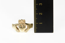 Load image into Gallery viewer, 9K Traditional Celtic Claddagh Loyalty Symbol Ring Size 8.25 Yellow Gold