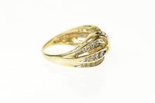 Load image into Gallery viewer, 10K 0.48 Ctw Wavy Criss Cross Channel Diamond Ring Size 7.25 Yellow Gold
