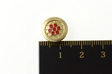Load image into Gallery viewer, 10K Red Enamel Honeycomb Design Slide Bracelet Charm/Pendant Yellow Gold