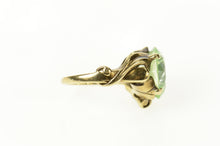 Load image into Gallery viewer, 10K Art Nouveau Ornate Lime Quartz Cocktail Ring Size 5.25 Yellow Gold