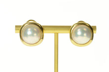 Load image into Gallery viewer, 14K 1960&#39;s Classic Pearl Statement French Clip Earrings Yellow Gold