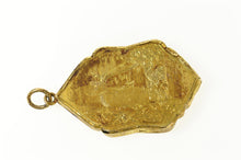 Load image into Gallery viewer, 22K Victorian Hand Painted King Rama V Ceramic Pendant Yellow Gold