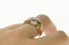 Load image into Gallery viewer, 14K Ornate 1960&#39;s Men&#39;s Diamond Wedding Ring Size 12 White Gold