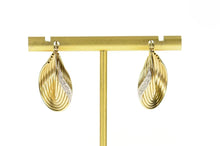 Load image into Gallery viewer, 14K Twist Design Diamond Statement Hoop Earrings Yellow Gold