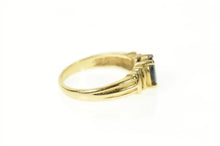 Load image into Gallery viewer, 14K Oval Sapphire Diamond Accent Classic Ring Size 6.25 Yellow Gold