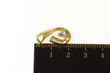 Load image into Gallery viewer, 14K Pear Tanzanite Diamond Accent Loop Pendant Yellow Gold